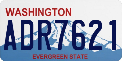 WA license plate ADR7621