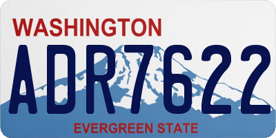 WA license plate ADR7622
