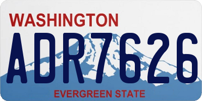 WA license plate ADR7626