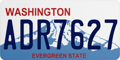 WA license plate ADR7627
