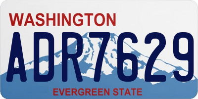 WA license plate ADR7629