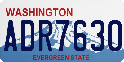 WA license plate ADR7630