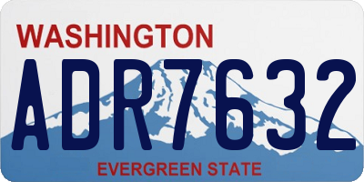 WA license plate ADR7632