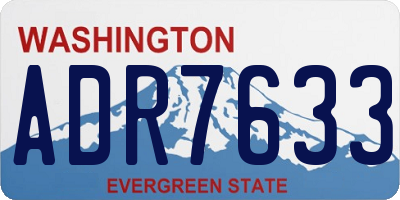 WA license plate ADR7633