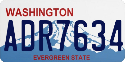 WA license plate ADR7634