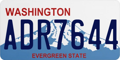 WA license plate ADR7644