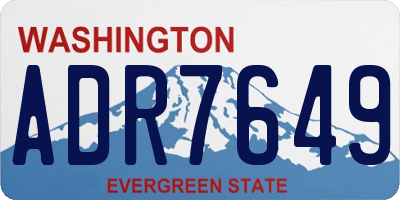 WA license plate ADR7649