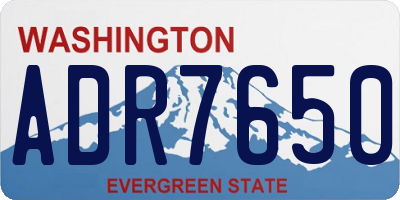 WA license plate ADR7650