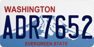WA license plate ADR7652