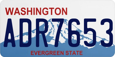 WA license plate ADR7653