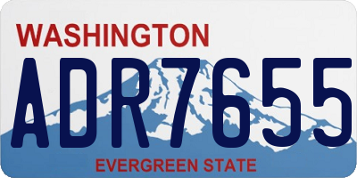 WA license plate ADR7655