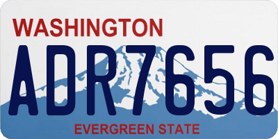 WA license plate ADR7656