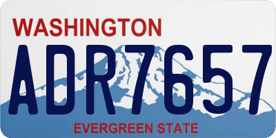 WA license plate ADR7657