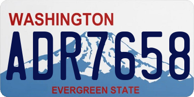 WA license plate ADR7658