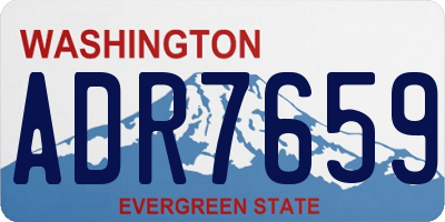WA license plate ADR7659