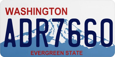 WA license plate ADR7660