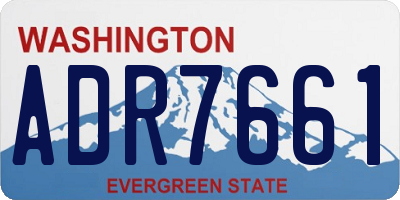 WA license plate ADR7661