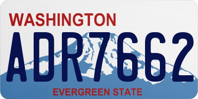 WA license plate ADR7662