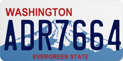WA license plate ADR7664