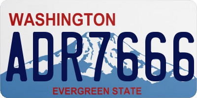 WA license plate ADR7666