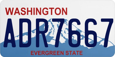 WA license plate ADR7667