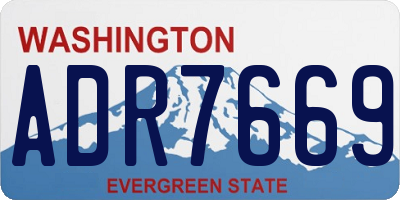 WA license plate ADR7669