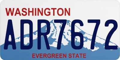 WA license plate ADR7672