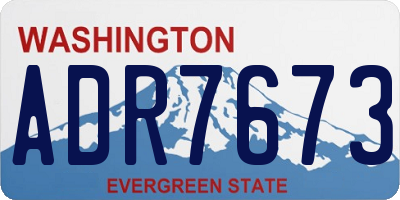 WA license plate ADR7673