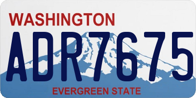 WA license plate ADR7675