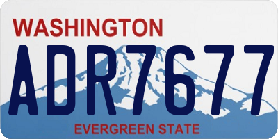 WA license plate ADR7677