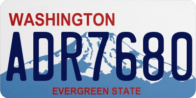 WA license plate ADR7680