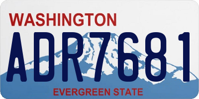 WA license plate ADR7681