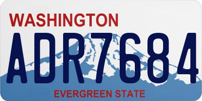 WA license plate ADR7684