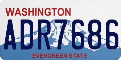 WA license plate ADR7686