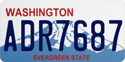 WA license plate ADR7687