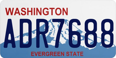 WA license plate ADR7688
