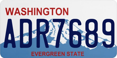 WA license plate ADR7689