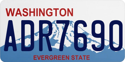 WA license plate ADR7690