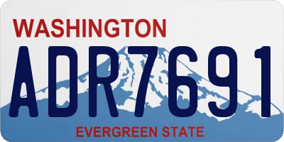 WA license plate ADR7691