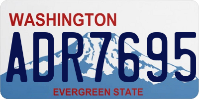WA license plate ADR7695
