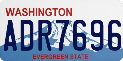 WA license plate ADR7696