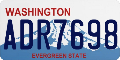 WA license plate ADR7698