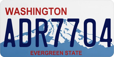 WA license plate ADR7704