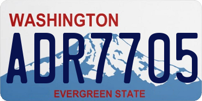 WA license plate ADR7705