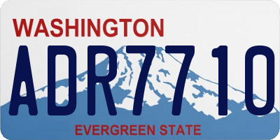 WA license plate ADR7710