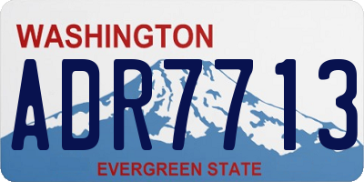 WA license plate ADR7713