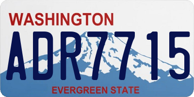 WA license plate ADR7715