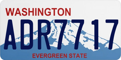 WA license plate ADR7717