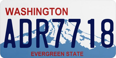 WA license plate ADR7718