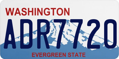 WA license plate ADR7720